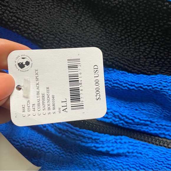 Blue and Black One Piece Swimsuit - Picture 13 of 15